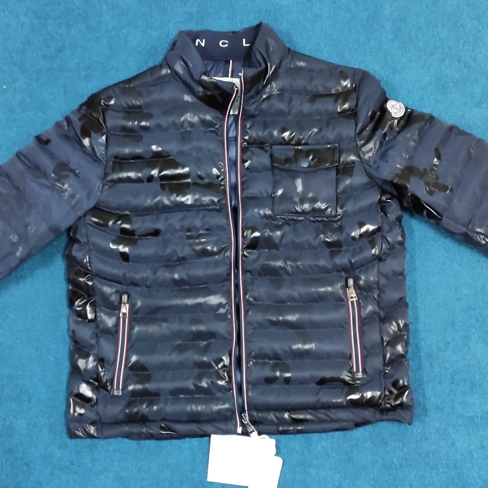 MONCLER NAVY BLUE CAMO DESIGN MEN JACKET